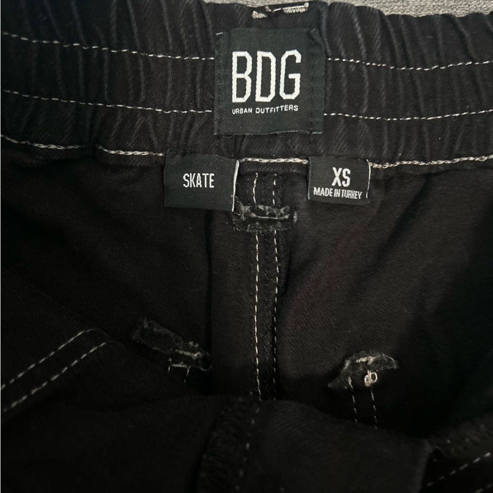BDG Skate Shorts Black Contrast Stitch High Rise Size XS - Picture 2 of 6